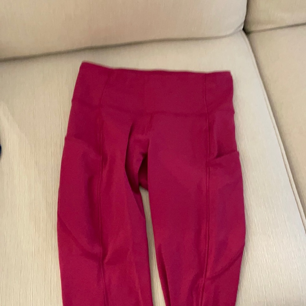 Pink lululemon leggings- fast and free